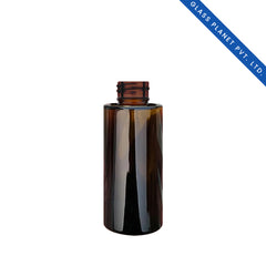50 ml Amber Flat Shoulder Glass Bottle With 20mm Neck
