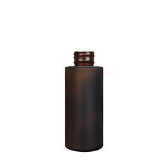 100 ml Amber Frosted Flat Shoulder Glass Bottle With 20mm Neck