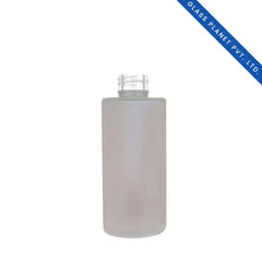 100 ml Clear Frosted Flat Shoulder Glass Bottle With 20mm Neck