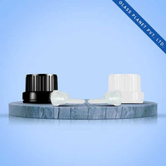 18MM Flat Cap Set Black or White with Insert