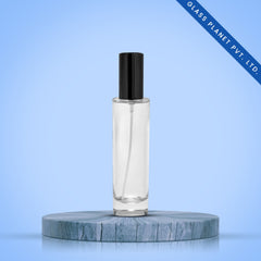 30 Ml Tall Perfume Glass Bottle + Black Pump + Black Cap + Crimping Tool