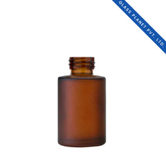 30 ml Amber Frosted Flat Shoulder Glass Bottle With 20mm Neck
