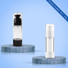 30ml Black & White Airless Bottle with Lotion Cream Pump