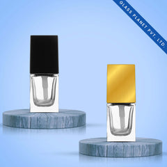 30ml Clear Glass Square Foundation Bottle with Black Press Pump