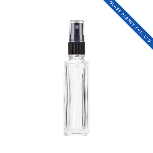 8ml Perfume Spray Glass Bottle with Black Mist Pump
