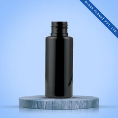 100ML Sleek Black Color Cosmetic Plastic Bottle 24mm