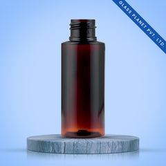 200ML Sleek Amber Transparent Cosmetic Plastic Bottle 24mm