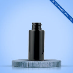 60ML Sleek Black Color Cosmetic Plastic Bottle 24mm
