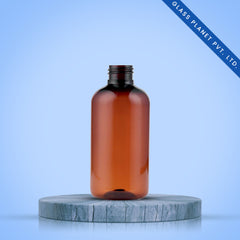 100ML Boston Amber Transparent Plastic Bottle 24mm