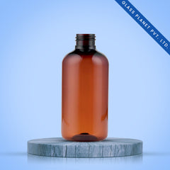 200ML Boston Amber Transparent Plastic Bottle 24mm