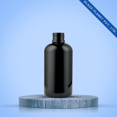 100ML Boston Black Plastic Bottle 24mm