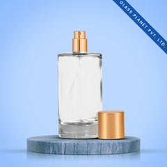 50 ml Liril Perfume Glass Bottle + Golden Pump + Golden Plastic Cap + Crimping Tool