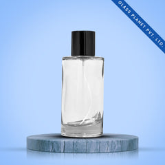 50 ml Liril Perfume Glass Bottle + Black Pump + Black Cap + Crimping Tool
