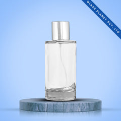 100 ml Liril Perfume Glass Bottle + Silver Pump + Silver Plastic Cap + Crimping Tool
