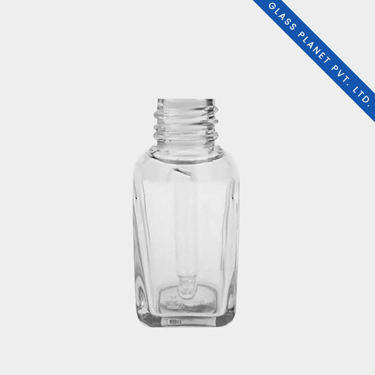20 ml Clear Square Glass Bottle With 18mm Neck