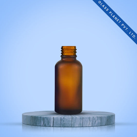 30 ml Amber Frosted Glass Bottle With 18mm Neck