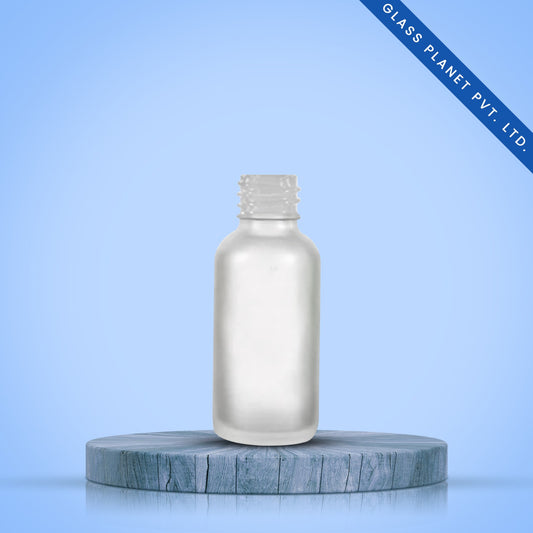 30 ml Clear Frosted Glass Bottle With 18mm Neck