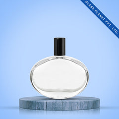 50 ml April Perfume Glass Bottle + Black Pump + Black Plastic Cap + Crimping Tool