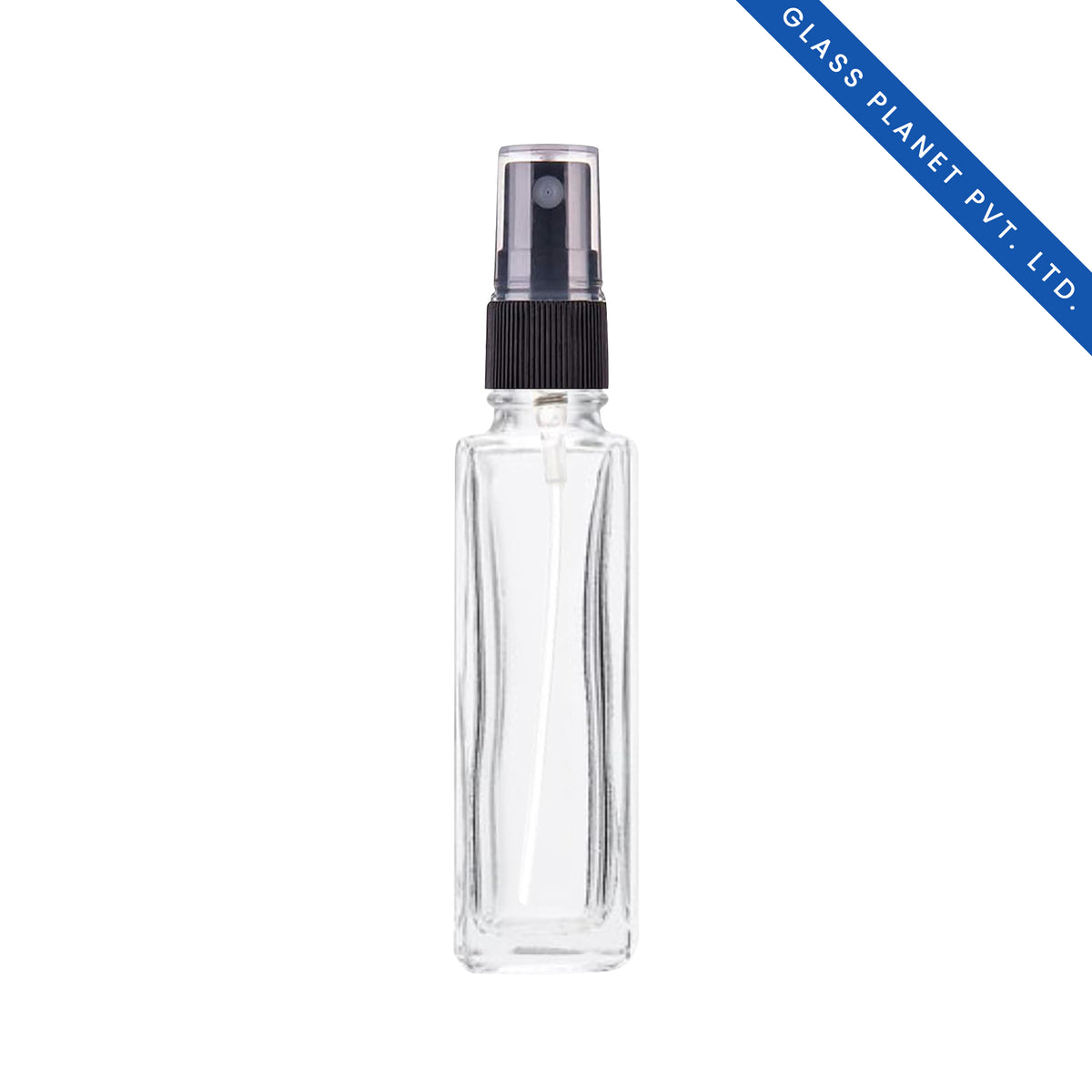 8ml Perfume Spray Glass Bottle with Black Mist Pump