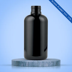 300ML Boston Black Plastic Bottle 24mm