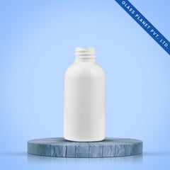 100ML Boston Milky White Plastic Bottle 24mm