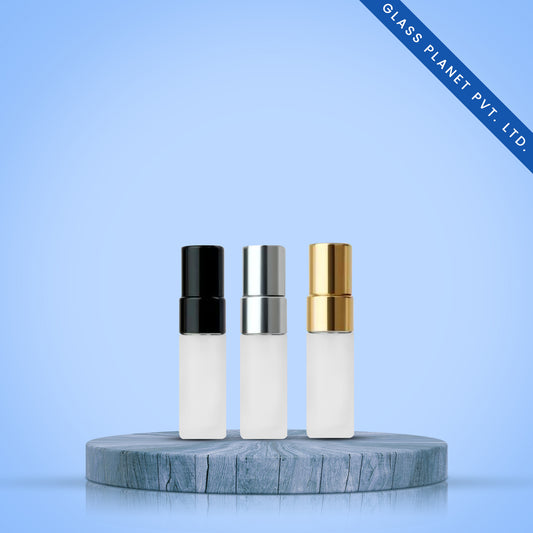 5ml Mini Perfume Frosted Glass Bottles with Aluminium Mist Pump