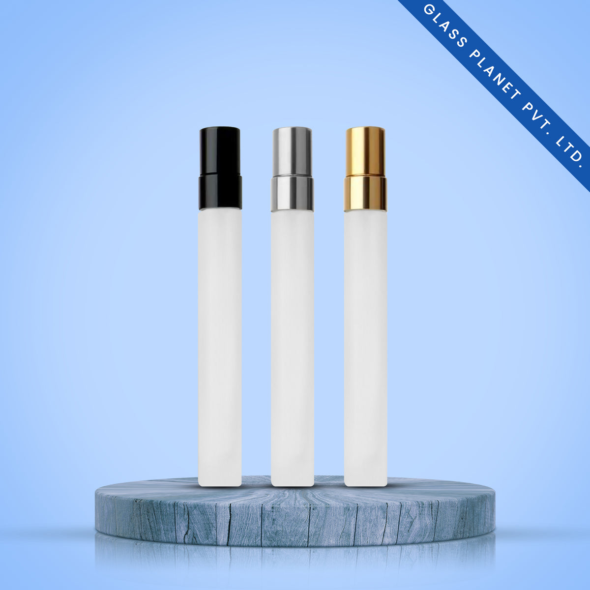 15ml Mini Perfume Frosted Glass Bottles with Aluminium Mist Pump