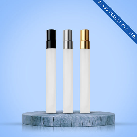 15ml Mini Perfume Frosted Glass Bottles with Aluminium Mist Pump